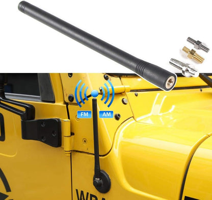 7.5" Short Antenna - Optimized FM/AM for Jeep Wrangler & Ford F-150 (Universal)