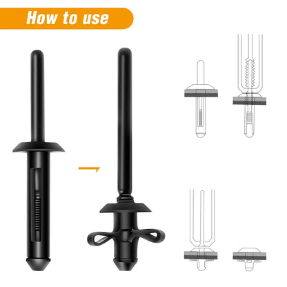 60-PCS Fender Flare Retainer Clip Kit for Jeep/Chrysler/Ford/GMC - Includes Fastener Remover