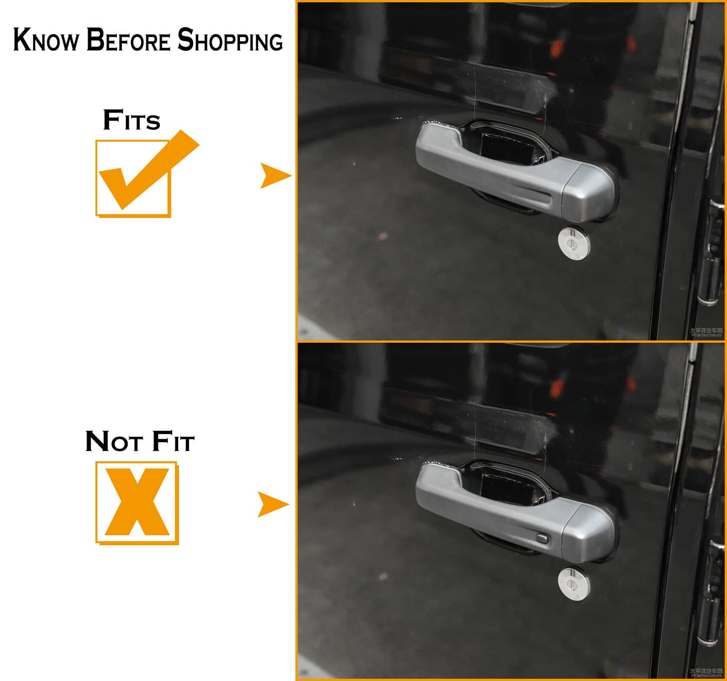 10-Pack Chrome Door Handle Covers for 2018-2025 Jeep Wrangler JL 4-Door
