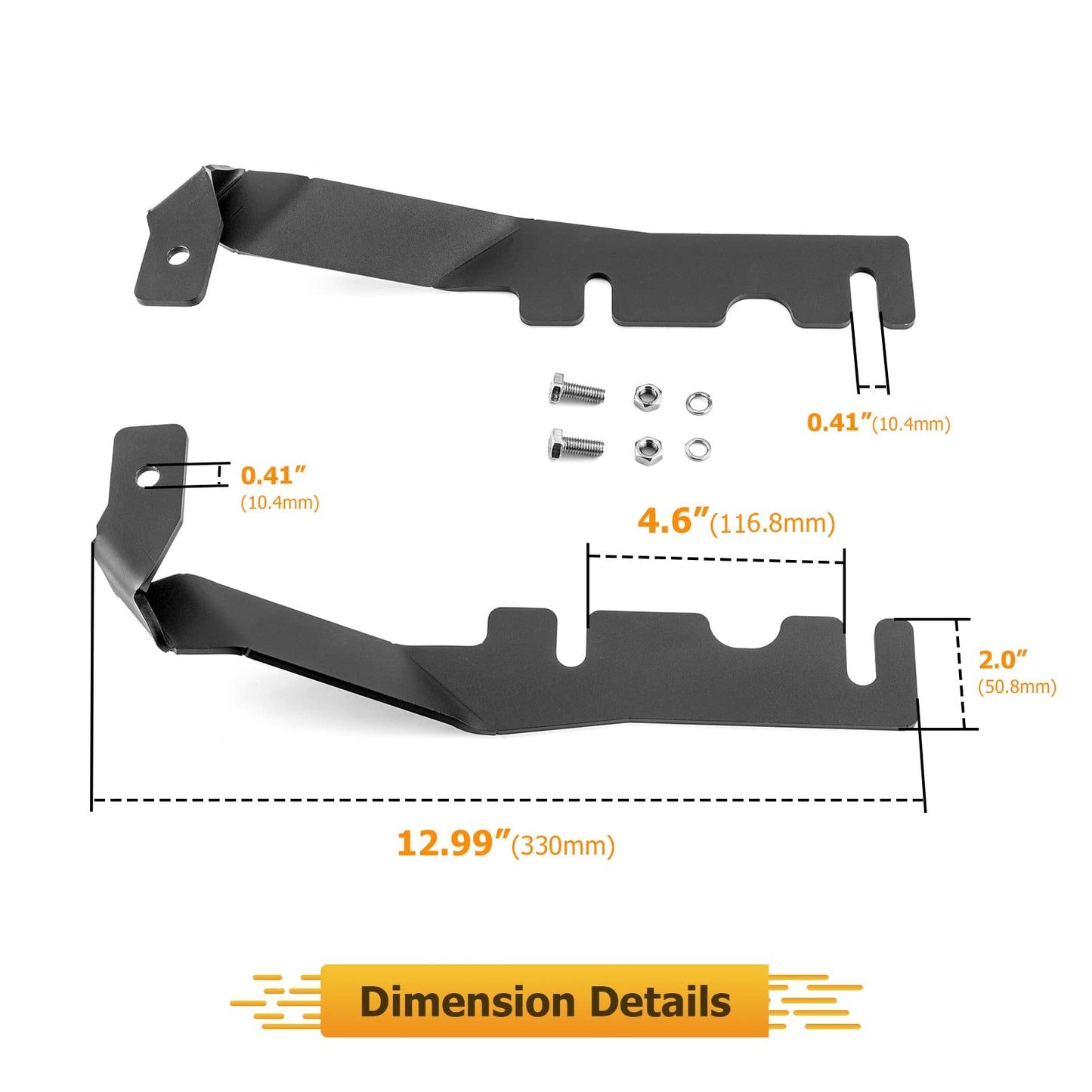 Hood Hinge Ditch Light Mount for 2019-2024 Ram 1500 (Excludes Classic) - Fits 3" Pod Lights