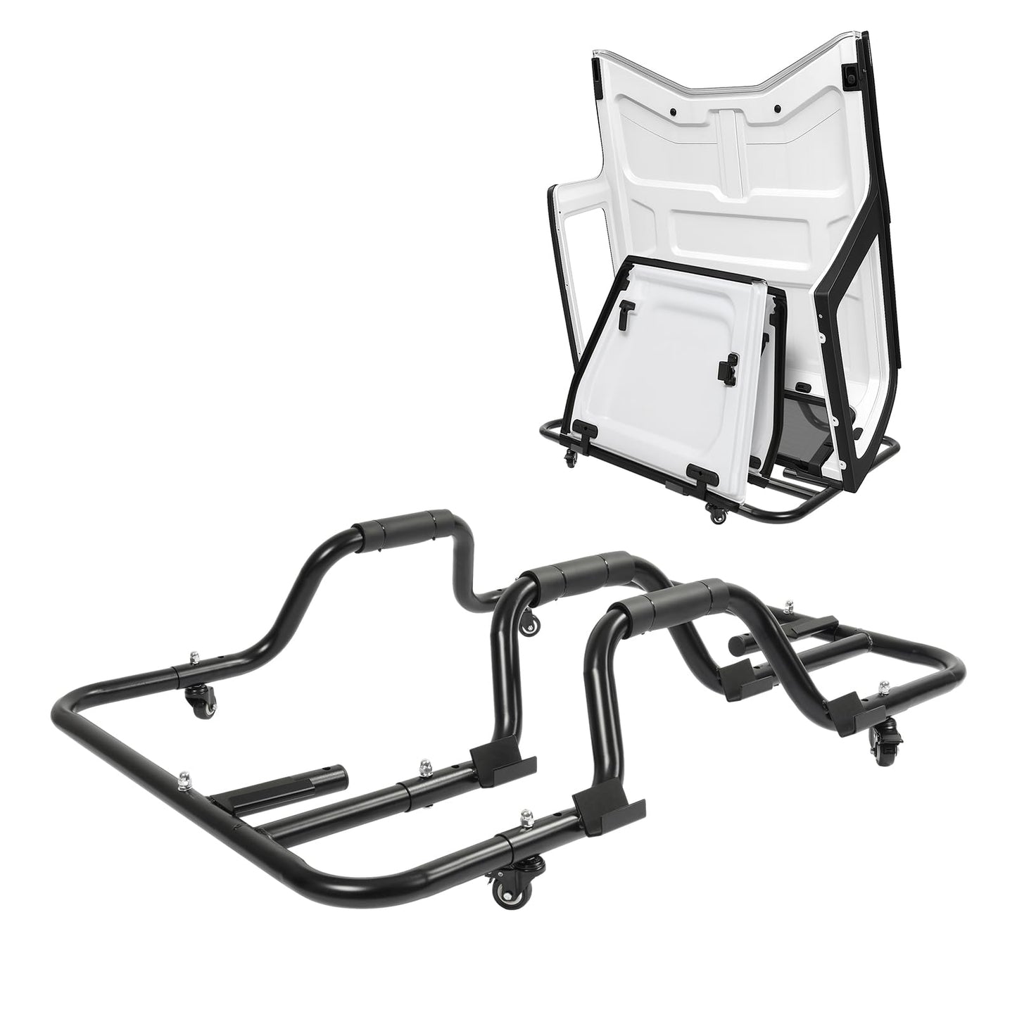 Jeep Wrangler Hardtop Storage Cart with Sliding Brake Casters