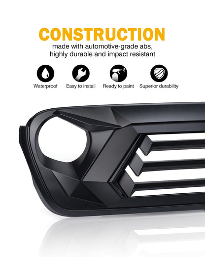 Jeep Wrangler JK Matte Black Grill with Integrated LED Turn Signals & DRLs (2007-2018)