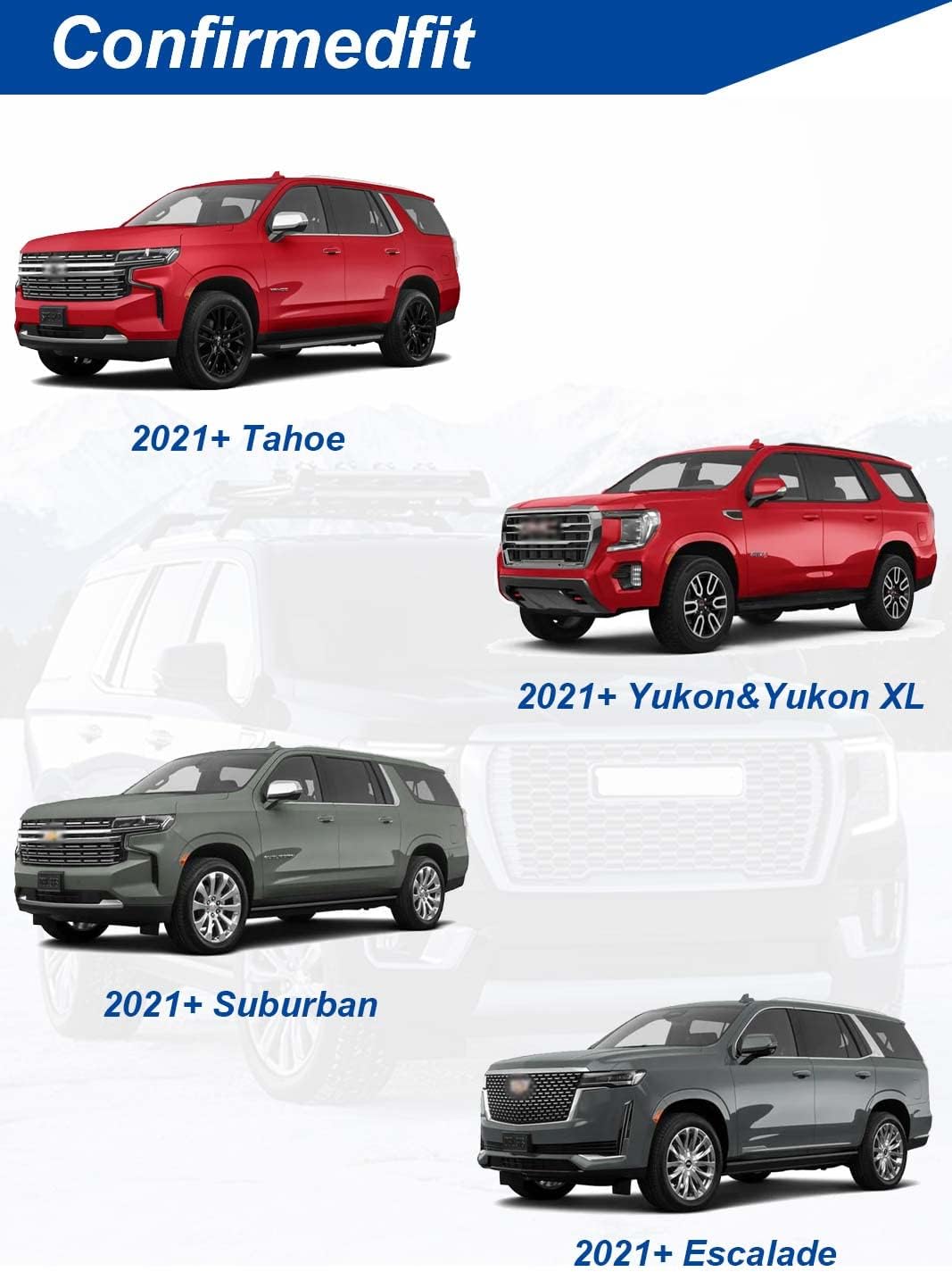 Roof Racks Cross Bars Fit for 2021-2024 Chevrolet Tahoe and Suburban, Yukon and Yukon XL - OHMU