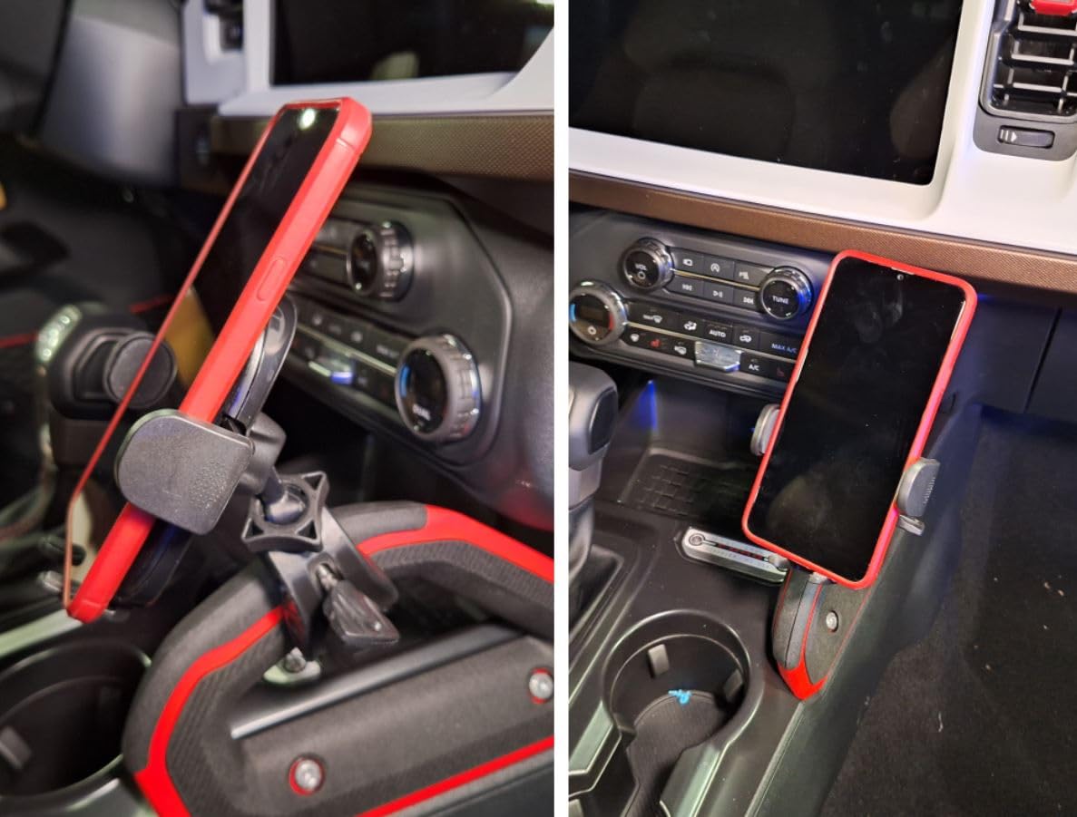 Qi Fast Wireless Charger Phone Mount for Ford Bronco Console