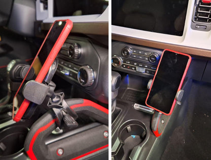 Qi Fast Wireless Charger Phone Mount for Ford Bronco Console