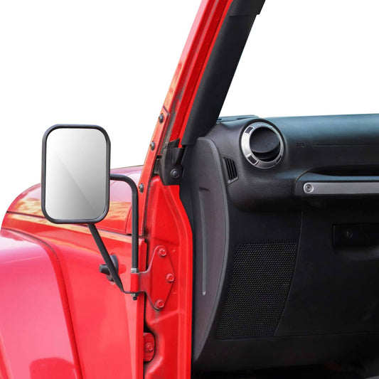 Jeep Wrangler Quick Release Side View Mirrors, 2 Pack