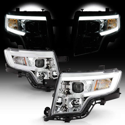 For 2007-2010 Ford Edge LED Tube Style Housing Projector Headlights - OHMU