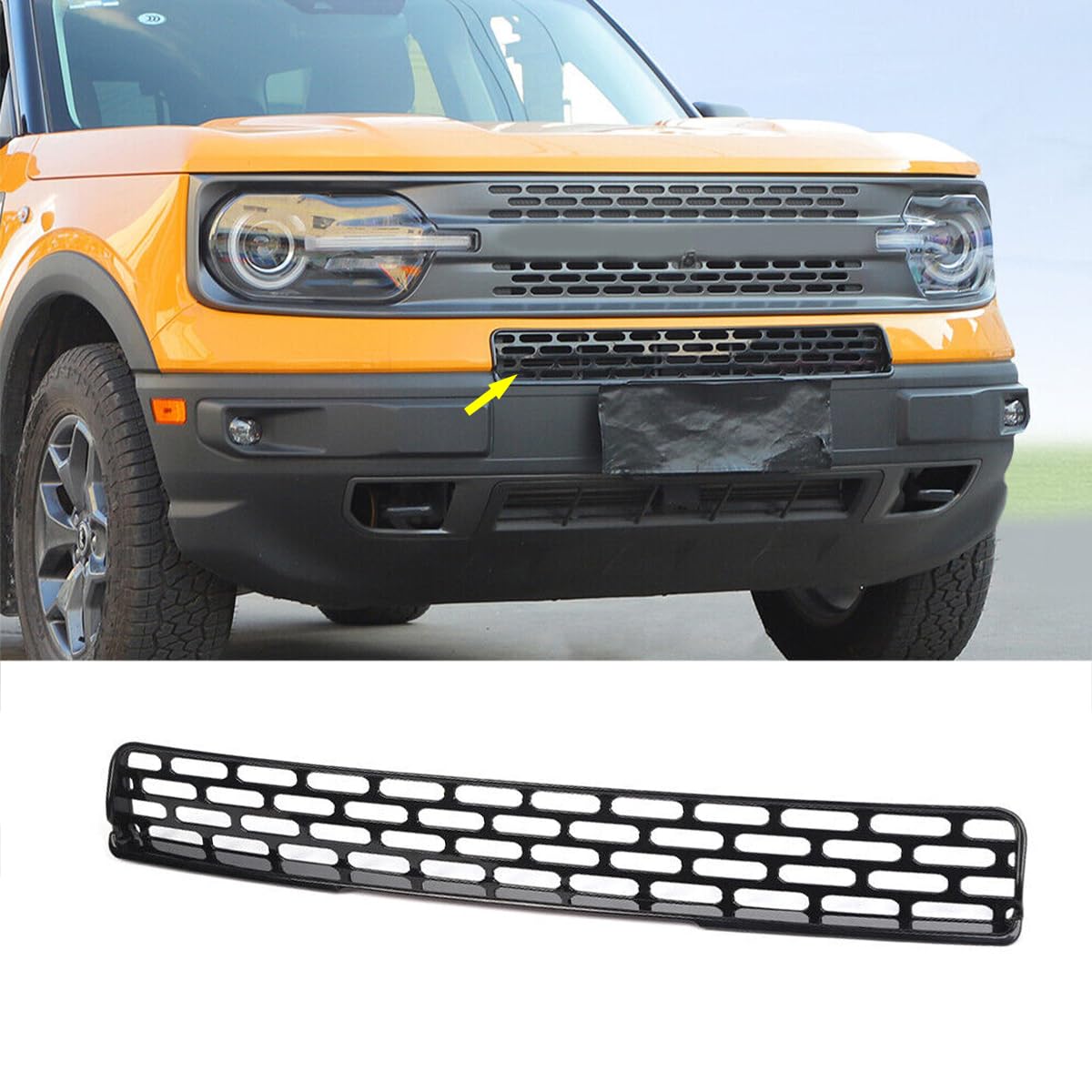 Bronco Sport Upper Grille Trim, Black ABS