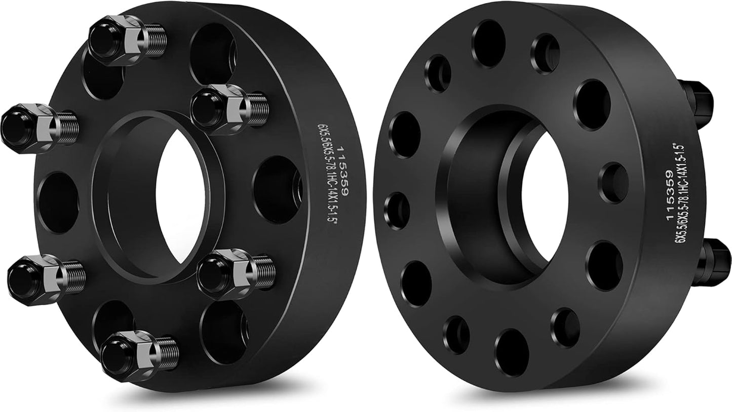 1.5" Hubcentric Wheel Spacers (2-PCS) 6x139.7 for Chevy Silverado 1500, Suburban, Tahoe - M14x1.5 Studs