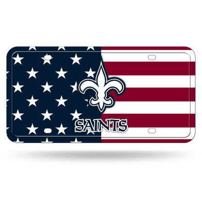 Rico Industries NFL Football USA Metal Auto Tag 6" x 12" - Great for Truck/Car/SUV