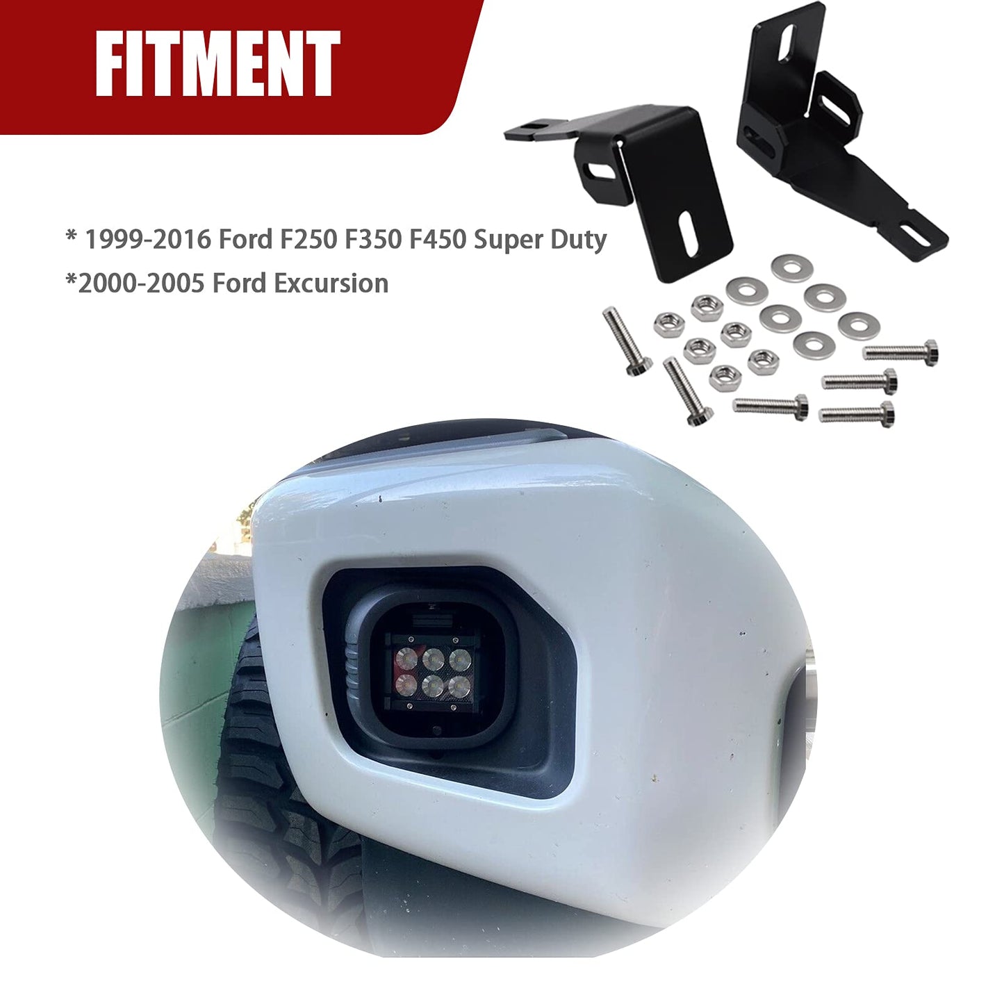 F250/F350/F450 Super Duty Hidden Bumper Fog Light Brackets