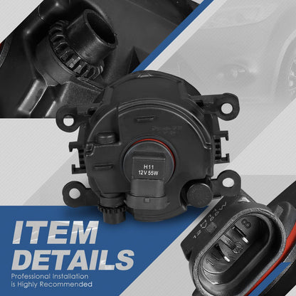 Halogen Fog Lights for Ford Lincoln, Driver & Passenger Side