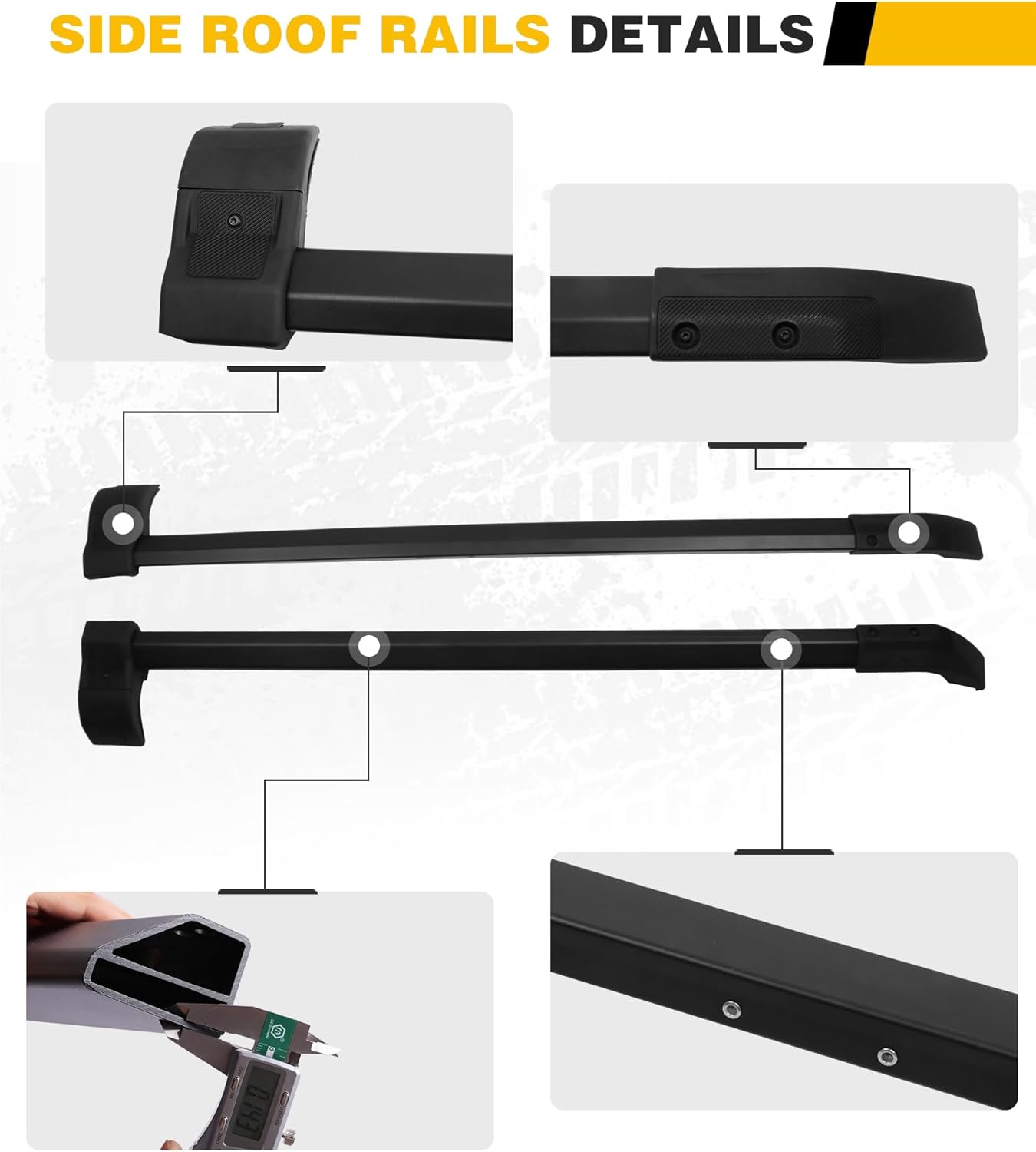 5PCS Cross Bars Roof Rack Rails Kit Fit for Ford Bronco Hard TOP 2Door & 4Door 2021-2025, Rooftop Luggage Rack Crossbars Cargo Carrier Accessories