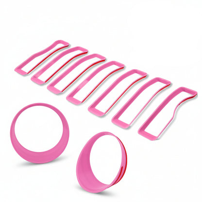 Pink Grille & Headlight Trim Set (9 PCS) for Jeep Wrangler JL 2018-2023