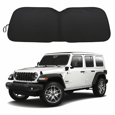 2025 Upgrade Foldable Windshield Sun Shade for 2018-2025 Jeep Wrangler JL & Gladiator