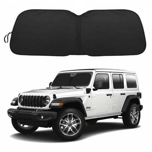 2025 Upgrade Foldable Windshield Sun Shade for 2018-2025 Jeep Wrangler JL & Gladiator