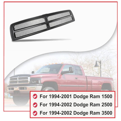 All-Black Honeycomb Front Grille for 1994-2002 Dodge Ram 1500/2500/3500