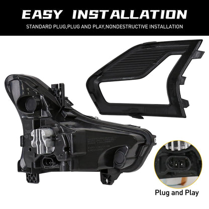LED Fog Lights for Ford Fusion 2019-2020 with Bezel