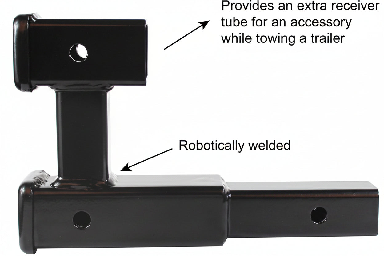 Dual Hitch Extender for 2" Receiver - 5000 lb Capacity, Tow & Carry Accessories (50248)