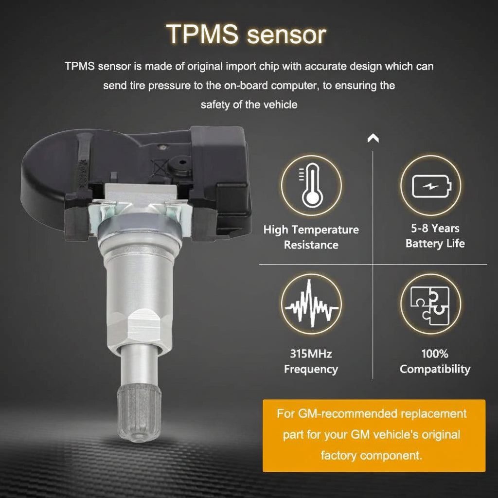 4-PCS 315MHz Programmed TPMS Sensors for Chrysler/Dodge/Jeep/Ram - 974-001, Replaces 56029319AB