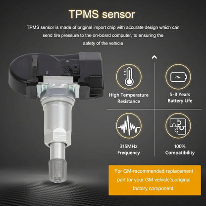 4-PCS 315MHz Programmed TPMS Sensors for Chrysler/Dodge/Jeep/Ram - 974-001, Replaces 56029319AB