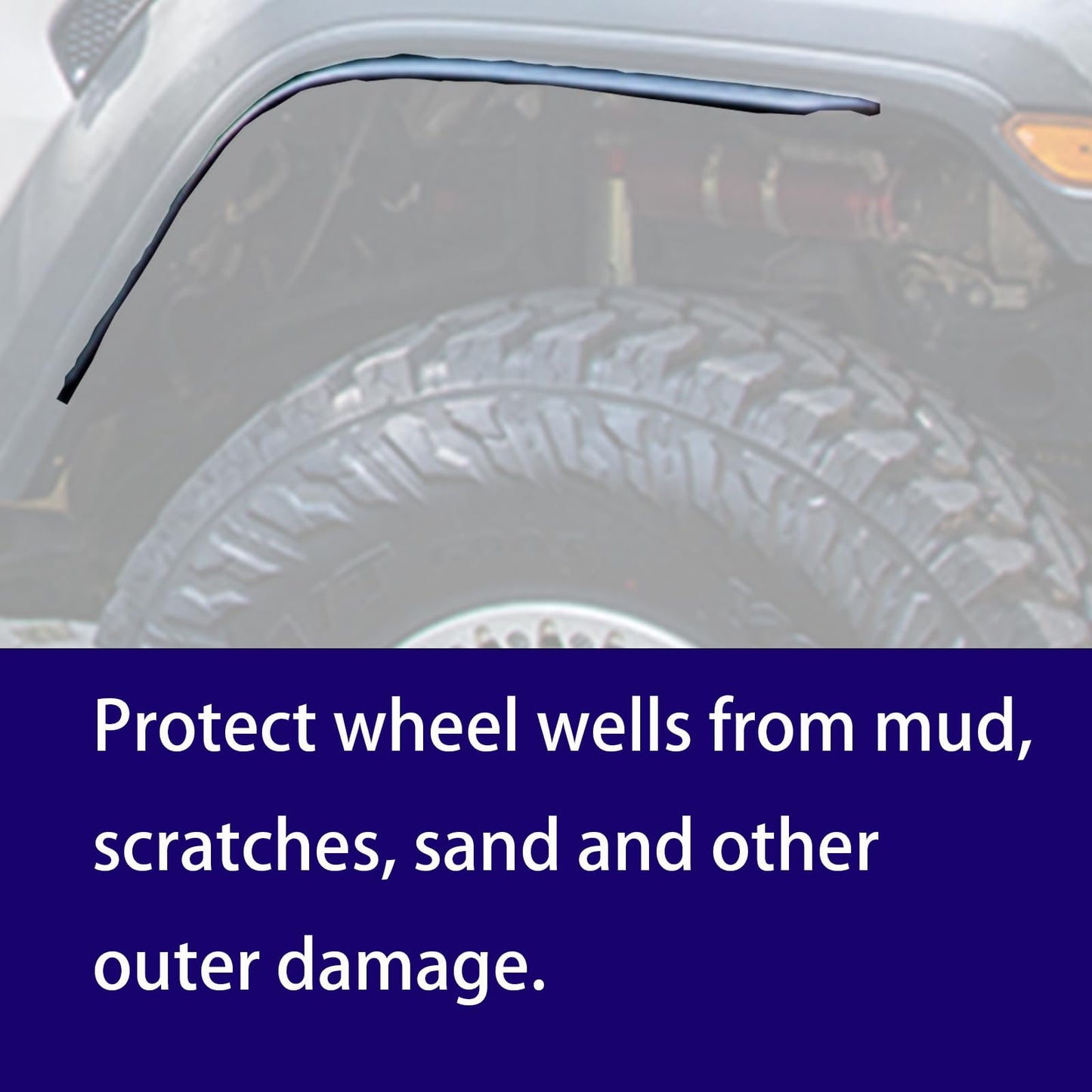 Fender Flares for Jeep Wrangler JL/JLU, 4-Pack ABS