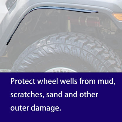 Fender Flares for Jeep Wrangler JL/JLU, 4-Pack ABS