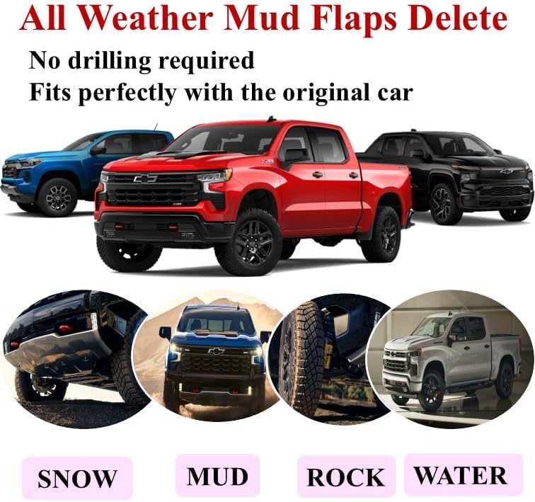 Mud Flap Delete Kit for 2019-2025 Chevy Silverado 1500