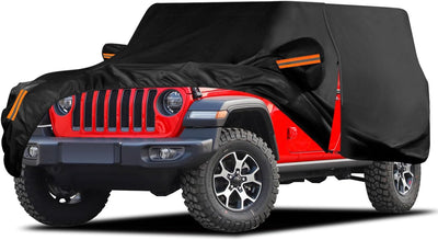Waterproof Car Cover for 2006-2025 Jeep Wrangler 4-Door - with Driver Door Zipper