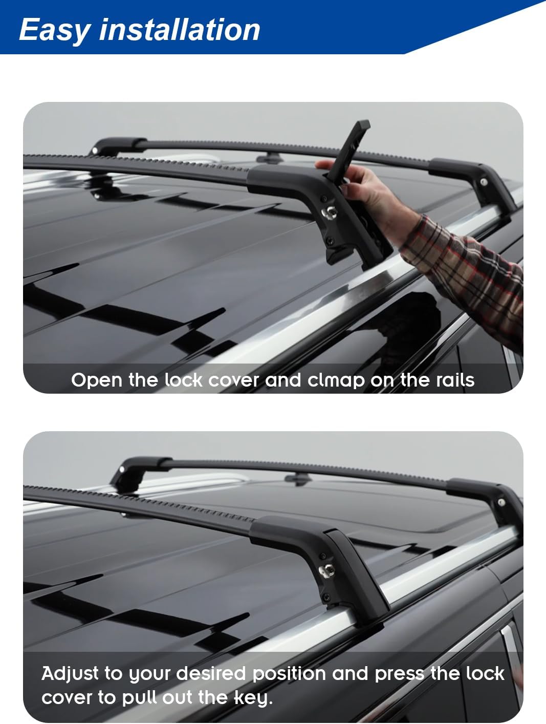 Roof Racks Cross Bars Fit for 2021-2024 Chevrolet Tahoe and Suburban, Yukon and Yukon XL