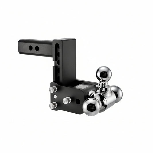 Tow & Stow Adjustable Tri-Ball Mount for 2" Receiver - 5" Drop, 10,000 lb GTW - TS10048B
