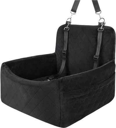 Dog Booster Seat for Small & Medium Dogs Under 30lbs with Safety Belt & Storage Pockets