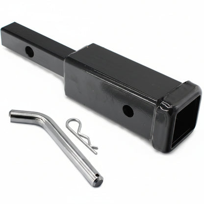 1-1/4" to 2" Hitch Adapter Receiver - 7" Extension, 350 lb Tongue Weight, Includes 5/8" Pin