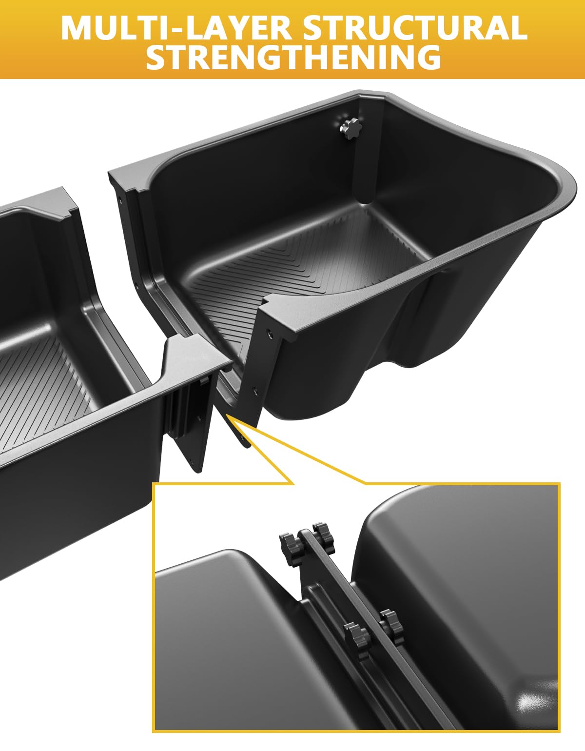 Rear Underseat Storage Box for 2019-2026 Chevy/GMC 1500 & HD - Double/Crew Cab