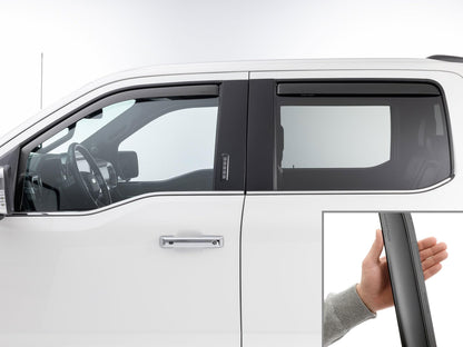Dark Tint Side Window Deflectors for Ford F-150/Lightning/Raptor - Custom Fit (801025IM-81765IM)