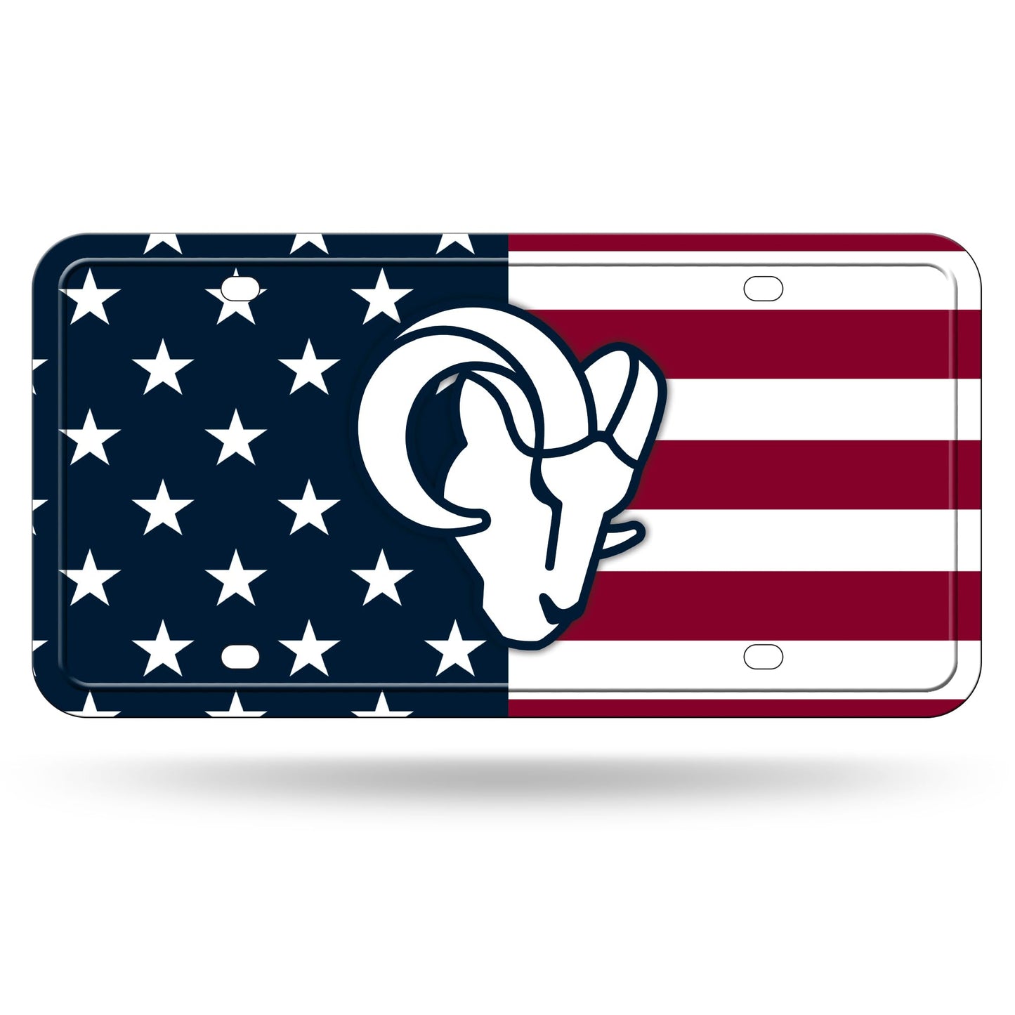 Rico Industries NFL Football USA Metal Auto Tag 6" x 12" - Great for Truck/Car/SUV