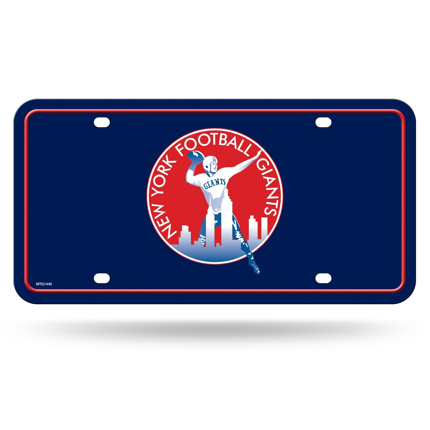 Rico Industries NFL Football Modern Retro Metal Auto Tag 6" x 12" - Great for Truck/Car/SUV