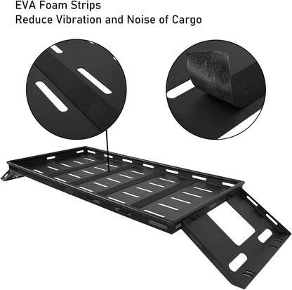 Rear Trunk Cargo Rack for 2007-2026 Jeep Wrangler JK/JL 4-Door Hardtops - Sturdy Steel Shelf