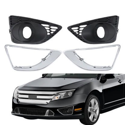 Fusion 2010-2012 Front Fog Light Cover Bezel with Chrome Trim