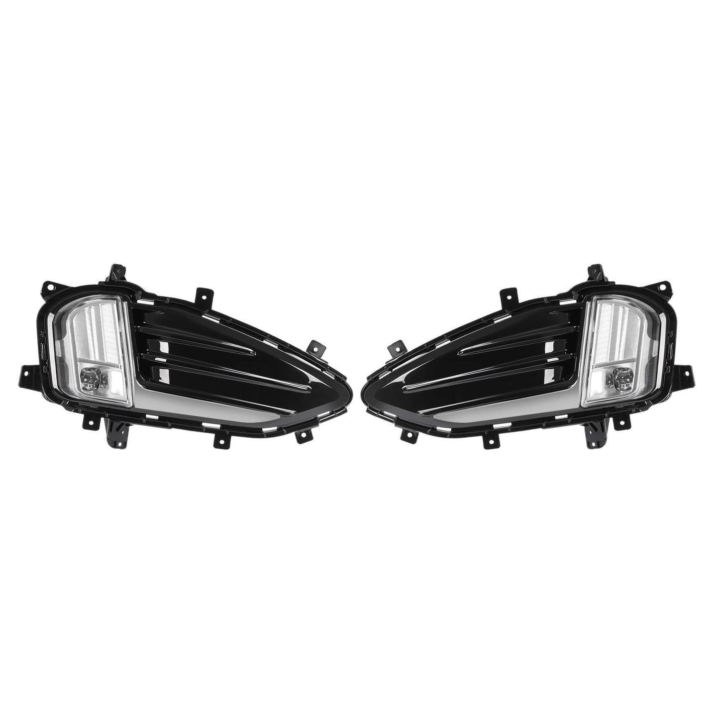 Ford Edge 2019-2024 Front Bumper LED Fog Lights with Bezel