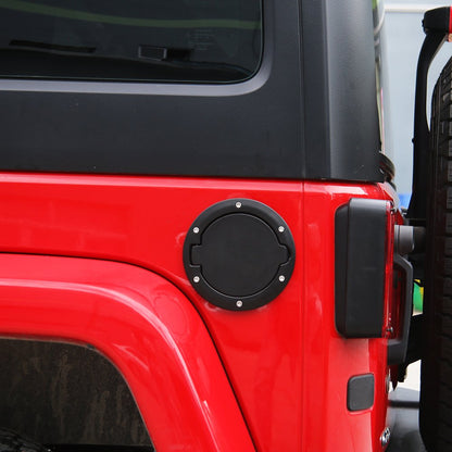 Black Aluminum Fuel Filler Door Cover for 2007-2018 Jeep Wrangler JK