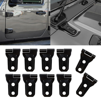 Hinge Cover Trim for Jeep Wrangler JL JT, 10Pcs