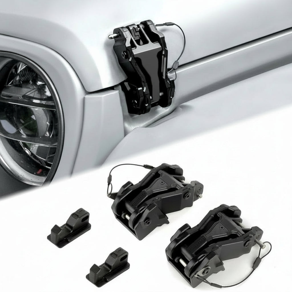 Heavy-Duty Hood Catch Hood Lock Upgrade for Jeep Wrangler JL and Gladiator JT Models 2018-2024