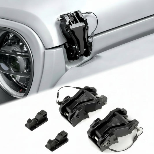 Heavy-Duty Hood Catch Hood Lock Upgrade for Jeep Wrangler JL and Gladiator JT Models 2018-2024