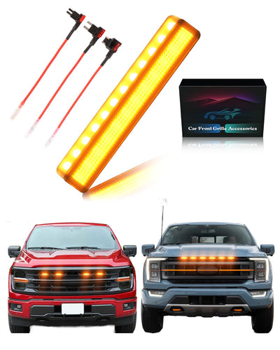 Ford F150 LED Front Grill Lights (2018-2026 Amber, 4-Pack)