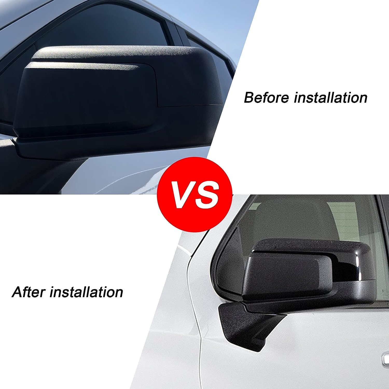 Black Mirror Cap Cover Trim for 2019-2023 Chevy Silverado 1500/GMC Sierra 1500 Accessories - OHMU