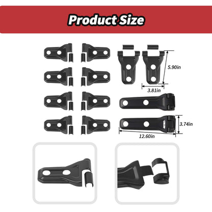 Matte Black Door Hinge Covers for Jeep Wrangler JL 4-Door