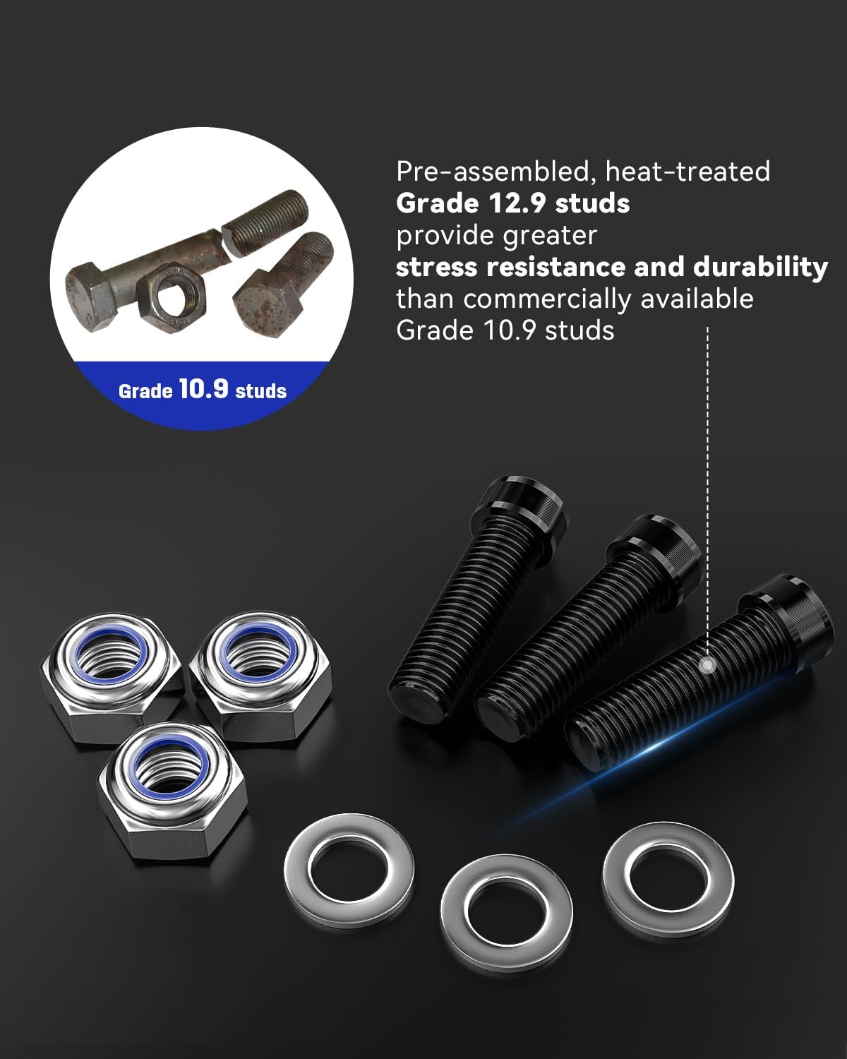 Richeer 3 inch Leveling Lift Kit Compatible with 2004-2026 F150, Leveling Lift Kit Fit for 2004-2026 F150 2WD 4WD, 2003-2018 Expedition Forged Front Strut Spacers Raise the Front of your F150 by 3"