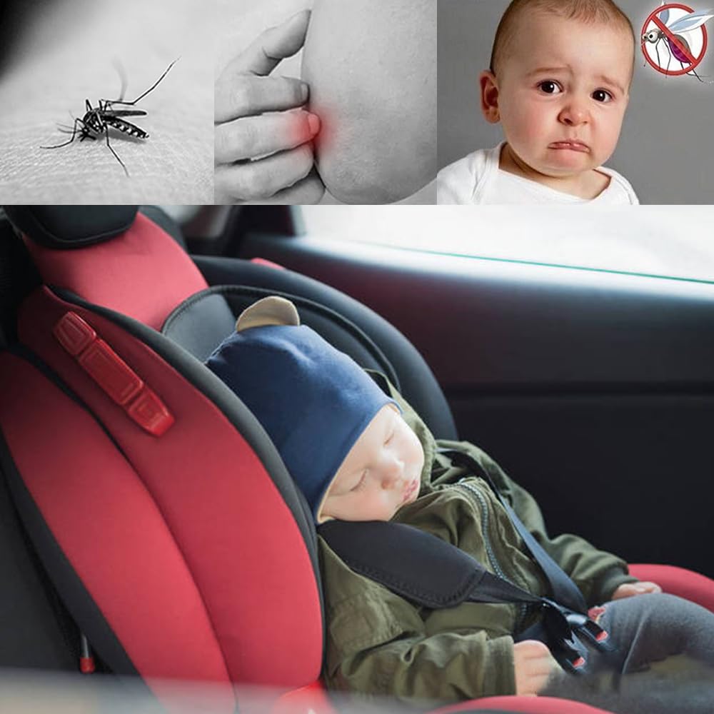 4-PCS Breathable Car Window Shades with Zipper - Privacy Protection for Most Cars