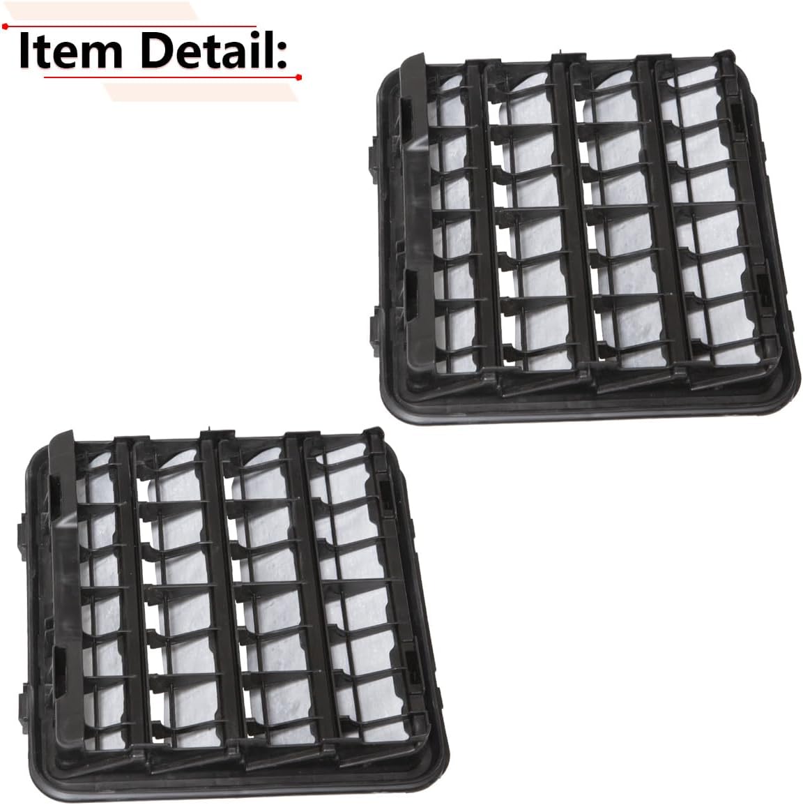 2-PCS Cab Air Pressure Vents for Dodge Ram 1500/2500/3500/4500 - Replaces 68323649AB